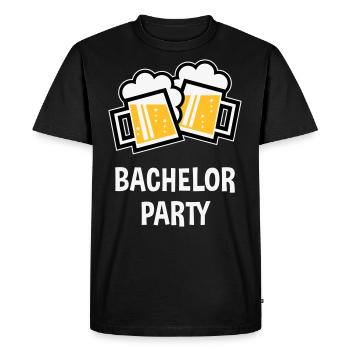 Bachelor Party (Stag Night Bavarian Beer Mugs 3C) - Men's Premium Organic T-Shirt - black - Front - Nico (187cm)