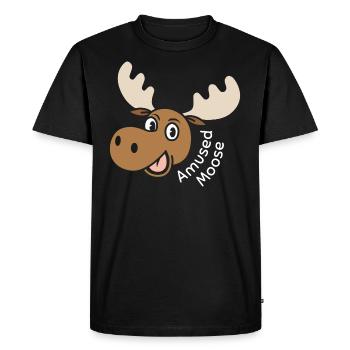 Amused Moose - Men's Premium Organic T-Shirt - black - Front - Nico (187cm)