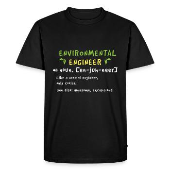Environmental engineer - Men's Premium Organic T-Shirt - black - Front - Nico (187cm)