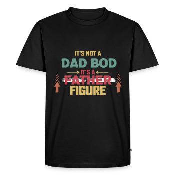 Ce n’est pas un père Bod C’est une figure paternelle - T-shirt Premium bio Homme - noir - Devant - Nico (187cm)