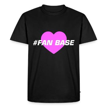 Fan Base Heart Love - Men's Premium Organic T-Shirt - black - Front - Nico (187cm)