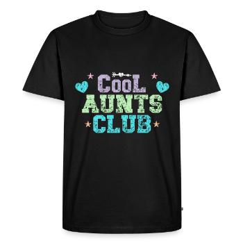 Cool Aunts Club Groovy Rétro Tante Fête des Mères - T-shirt Premium bio Homme - noir - Devant - Nico (187cm)