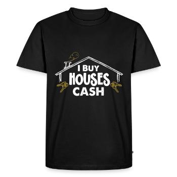 J’achète des maisons au comptant Investisseur immobilier - T-shirt Premium bio Homme - noir - Devant - Nico (187cm)