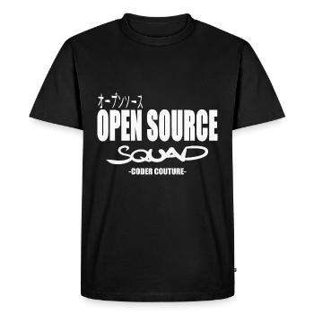 LUZILLION CODER COUTURE, OPEN SOURCE SUPPORTER - Men's Premium Organic T-Shirt - black - Front - Nico (187cm)