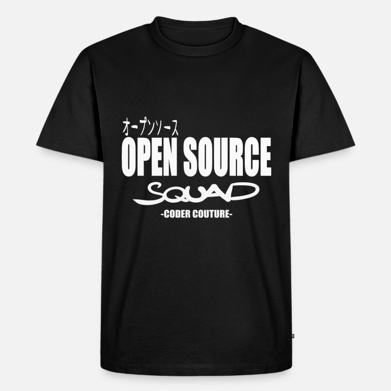 LUZILLION CODER COUTURE, PARTISAN DE L’OPEN SOURCE - T-shirt Premium bio Homme - noir