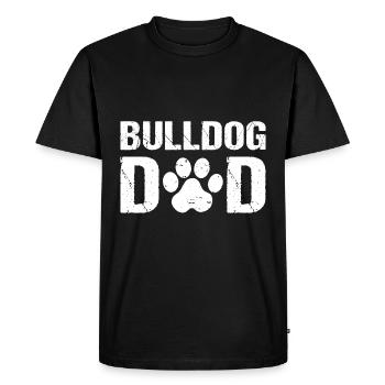Bulldog Dad Bulldogs - Men's Premium Organic T-Shirt - black - Front - Nico (187cm)