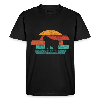 Gorilla Retro Vintage Style des années 80 - T-shirt Premium bio Homme - noir - Devant - Nico (187cm)