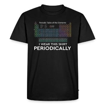 I Wear this Shirt Periodically Periodic Table - Men's Premium Organic T-Shirt - black - Front - Nico (187cm)