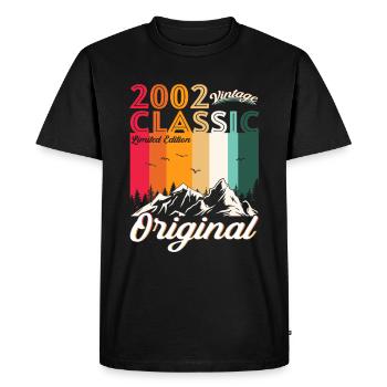 Original 2002 20ème Anniversaire Cadeau Femmes Hommes - T-shirt Premium bio Homme - noir - Devant - Nico (187cm)