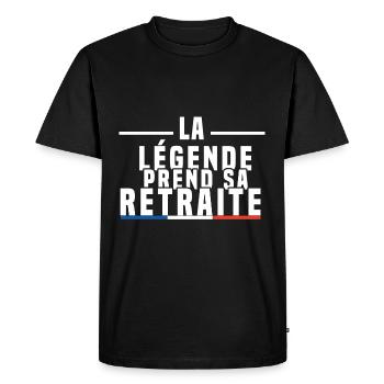 La Légende Prend Sa Retraite - T-shirt Premium bio Homme - noir - Devant - Nico (187cm)