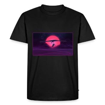 Deltaplane deltaplane - T-shirt Premium bio Homme - noir - Devant - Nico (187cm)