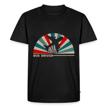 Chauffeur d’avion - Pilote d’avion Voyage Voyage - T-shirt Premium bio Homme - noir - Devant - Nico (187cm)