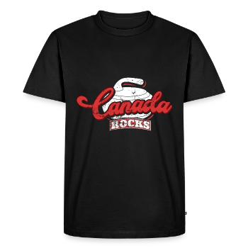 Canada Rocks Curling Stone Curler Drapeau canadien - T-shirt Premium bio Homme - noir - Devant - Nico (187cm)