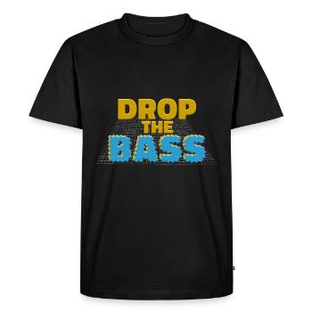 Drop the Bass Music Lover Statement - Men's Premium Organic T-Shirt - black - Front - Nico (187cm)