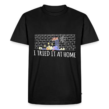 I Tried It At Home Skeleton Bicycle Accident - Men's Premium Organic T-Shirt - black - Front - Nico (187cm)