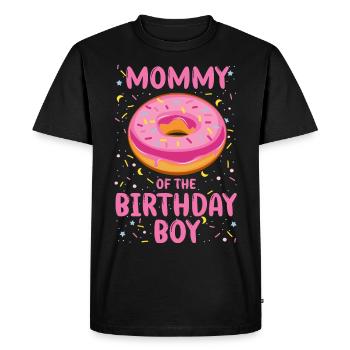 Mère du garçon d’anniversaire Garçon - T-shirt Premium bio Homme - noir - Devant - Nico (187cm)