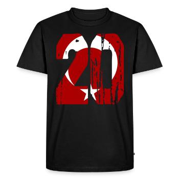 Denizli 20 used - Men's Premium Organic T-Shirt - black - Front - Nico (187cm)