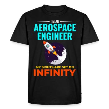 Aerospace Engineer Astronautical Rocket Scientist - Men's Premium Organic T-Shirt - black - Front - Nico (187cm)