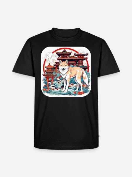 Asian Fox - Men's Premium Organic T-Shirt - black