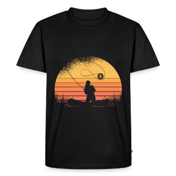 Drôle Bitcoin Crypto Blockchain Btc Fun Liebhab - T-shirt Premium bio Homme - noir - Devant - Nico (187cm)