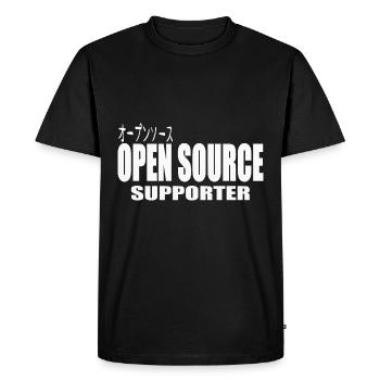 LUZILLION CODER COUTURE, OPEN SOURCE SUPPORTER - Men's Premium Organic T-Shirt - black - Front - Nico (187cm)