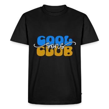 Cool Sons Club Groovy Rétro Papa Maman Fête des Pères - T-shirt Premium bio Homme - noir - Devant - Nico (187cm)