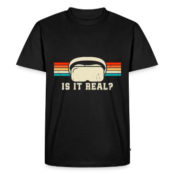 Est-ce réel ? - Monde numérique de réalité virtuelle - T-shirt Premium bio Homme - noir - Devant - Nico (187cm)