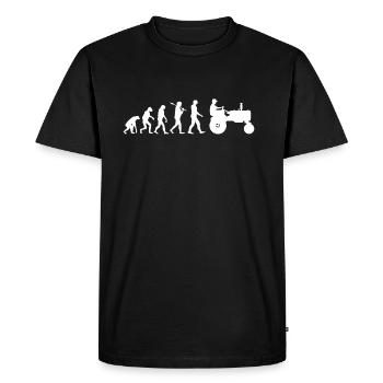 Agriculture Tracteur Evolution - T-shirt Premium bio Homme - noir - Devant - Nico (187cm)
