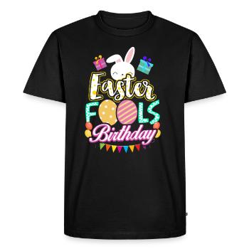 Pâques anniversaire Poisson d'Avril 1 Avril cadeau - T-shirt Premium bio Homme - noir - Devant - Nico (187cm)