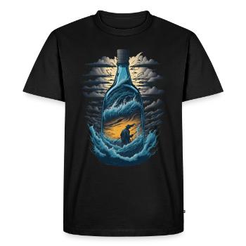 Pêche à la ligne - T-shirt Premium bio Homme - noir - Devant - Nico (187cm)