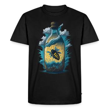 Bouteille d’abeille - T-shirt Premium bio Homme - noir - Devant - Nico (187cm)