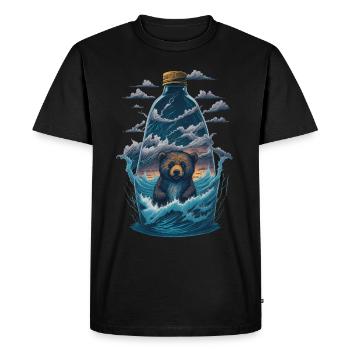 Bouteille d’ours - T-shirt Premium bio Homme - noir - Devant - Nico (187cm)