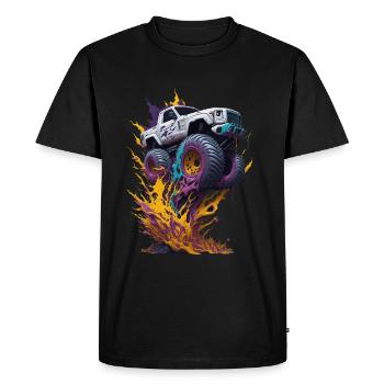 Monster truck - T-shirt Premium bio Homme - noir - Devant - Nico (187cm)