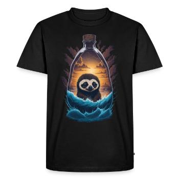 Bouteille de paresseux - T-shirt Premium bio Homme - noir - Devant - Nico (187cm)