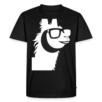 Lama drôle portant des lunettes de soleil Lamas cool - T-shirt Premium bio Homme - noir - Devant - Nico (187cm)