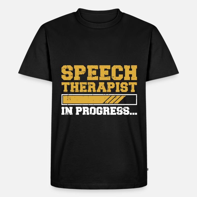 Sprachtherapeut Logopäde Geschenk - Männer Premium Bio T-Shirt - Schwarz