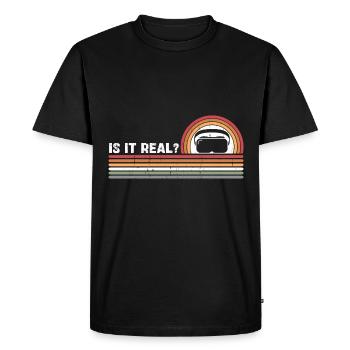 Est-ce réel ? - Monde numérique de réalité virtuelle - T-shirt Premium bio Homme - noir - Devant - Nico (187cm)