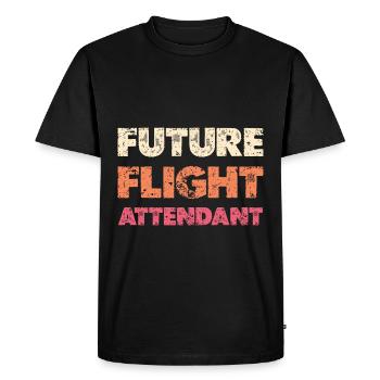 Futur agent de bord Avion amoureux de - T-shirt Premium bio Homme - noir - Devant - Nico (187cm)