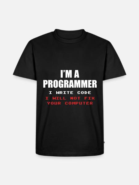 Programmør Geek Computer Programmering Coder L - Herre Premium økologisk T-shirt - sort