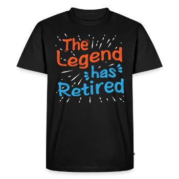 Retirement Legend - Men's Premium Organic T-Shirt - black - Front - Nico (187cm)