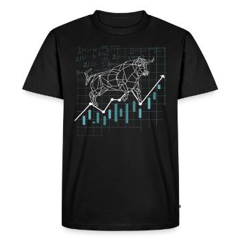 partager Bullish Stock trader cadeau gift - T-shirt Premium bio Homme - noir - Devant - Nico (187cm)