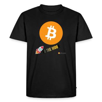Bitcoin - Men's Premium Organic T-Shirt - black - Front - Nico (187cm)