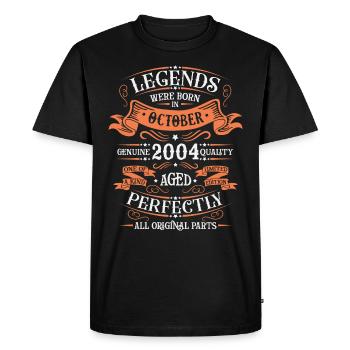 Les Légendes Sont Nées En Octobre 2004 Cadeau - T-shirt Premium bio Homme - noir - Devant - Nico (187cm)