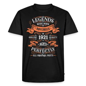 Les Légendes Sont Nées En Novembre 1921 Cadeau - T-shirt Premium bio Homme - noir - Devant - Nico (187cm)