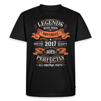 Les Légendes Sont Nées En Novembre 2017 Cadeau - T-shirt Premium bio Homme - noir - Devant - Nico (187cm)