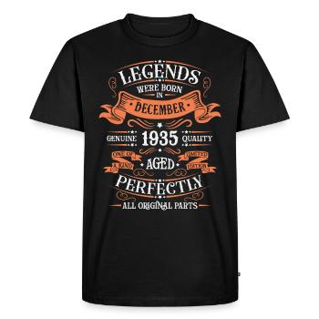 Les Légendes Sont Nées En Décembre 1935 Cadeau - T-shirt Premium bio Homme - noir - Devant - Nico (187cm)