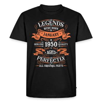 Les Légendes Sont Nées En Janvier 1950 Cadeau - T-shirt Premium bio Homme - noir - Devant - Nico (187cm)