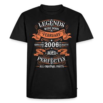 Les Légendes Sont Nées En Février 2006 Cadeau - T-shirt Premium bio Homme - noir - Devant - Nico (187cm)