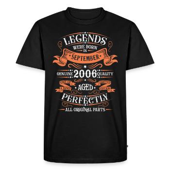 Septembre 2006 L'anniversaire des reines - T-shirt Premium bio Homme - noir - Devant - Nico (187cm)
