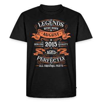 August 2015 anniversary 2015 legends August - Men's Premium Organic T-Shirt - black - Front - Nico (187cm)